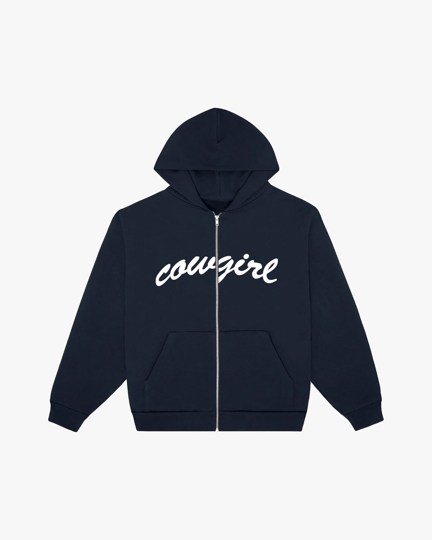 Cowgirl Script Zip-Up Hoodie (Navy)
