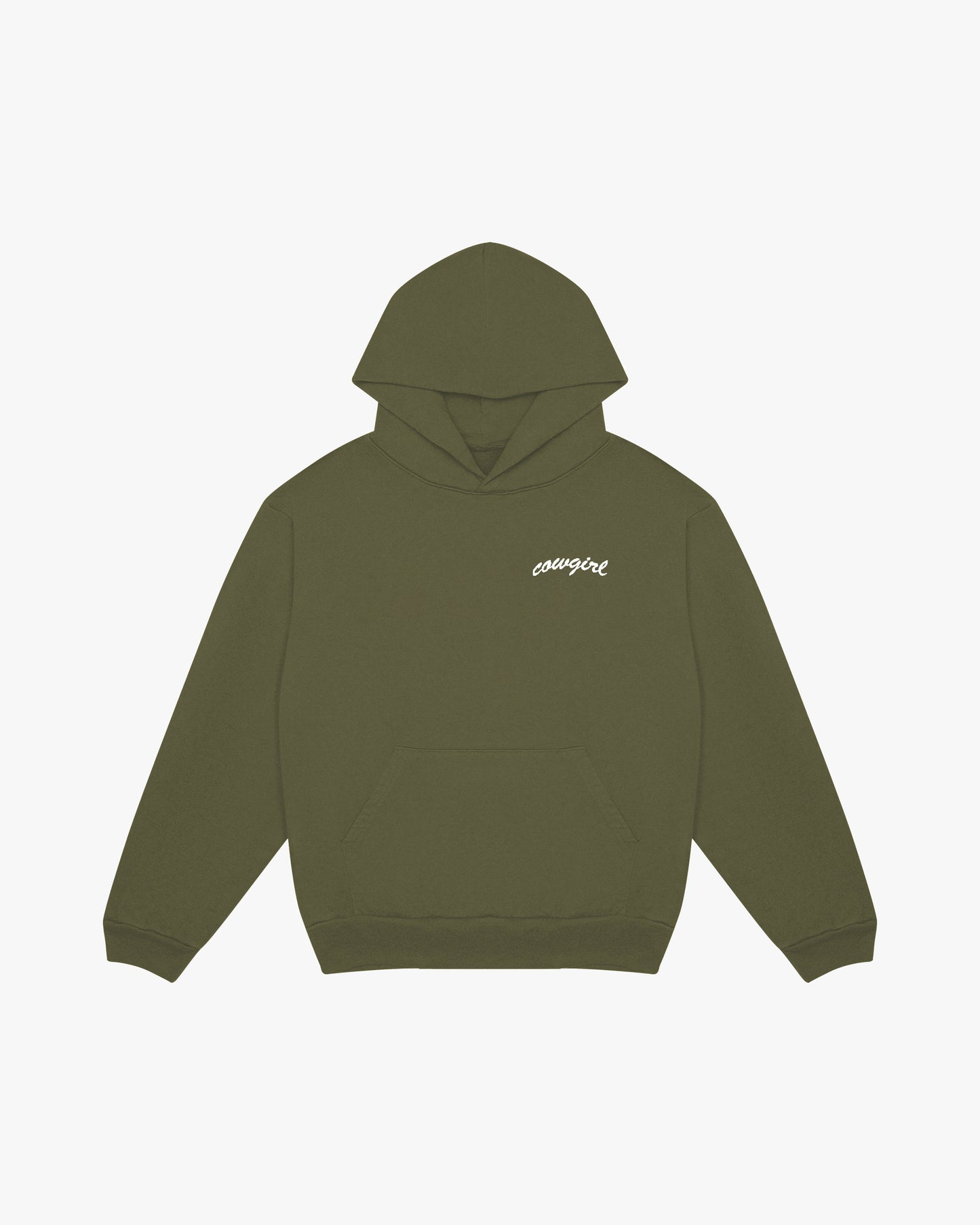 (SOLD OUT) Cowgirl Pocket Script Hoodie (Army)