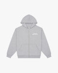 Cowgirl Small Script Zip-Up Hoodie (Ash Grey)