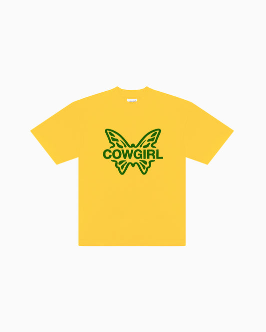 Cowgirl Butterfly T Shirt (Yellow)