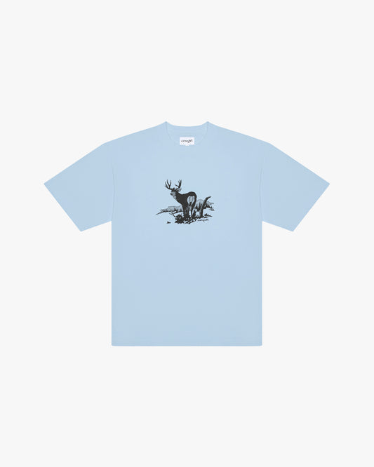 Deer Print Shirt (Light Blue)