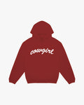 Cowgirl Script Hoodie (Cherry Red)